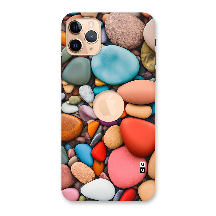 Colourful Stones Back Case for iPhone 11 Pro Max Logo Cut