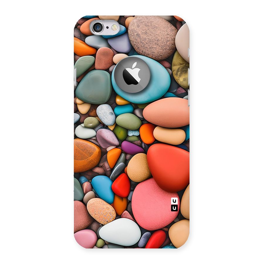 Colourful Stones Back Case for iPhone 6 Logo Cut