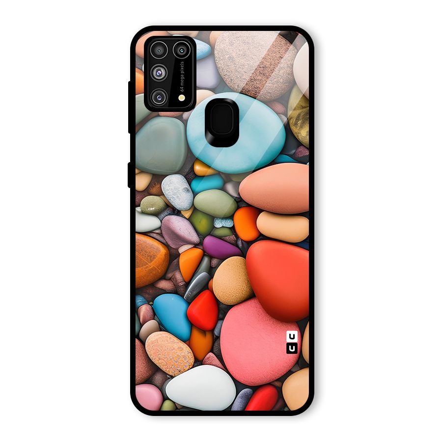 Colourful Stones Glass Back Case for Galaxy F41
