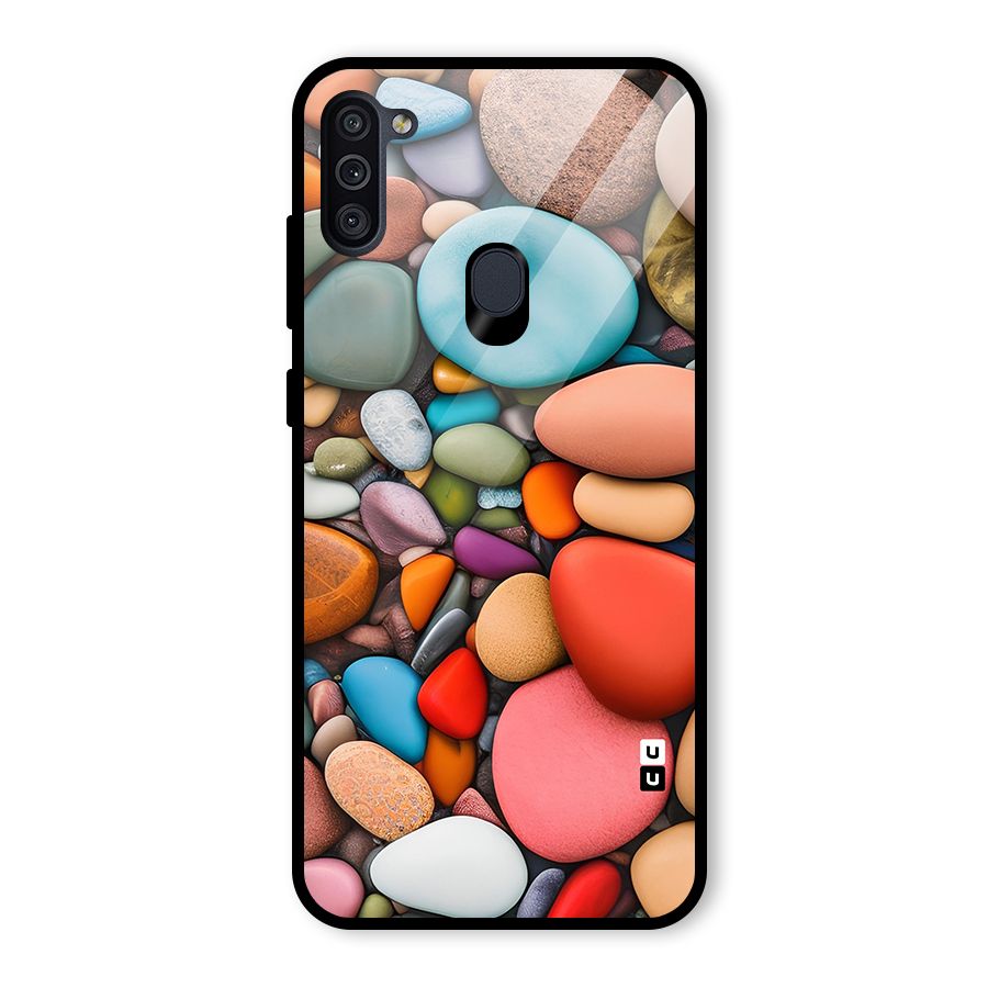 Colourful Stones Glass Back Case for Galaxy M11