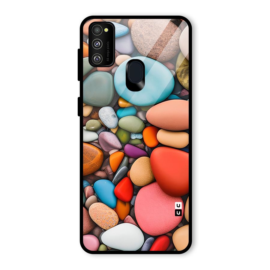 Colourful Stones Glass Back Case for Galaxy M30s
