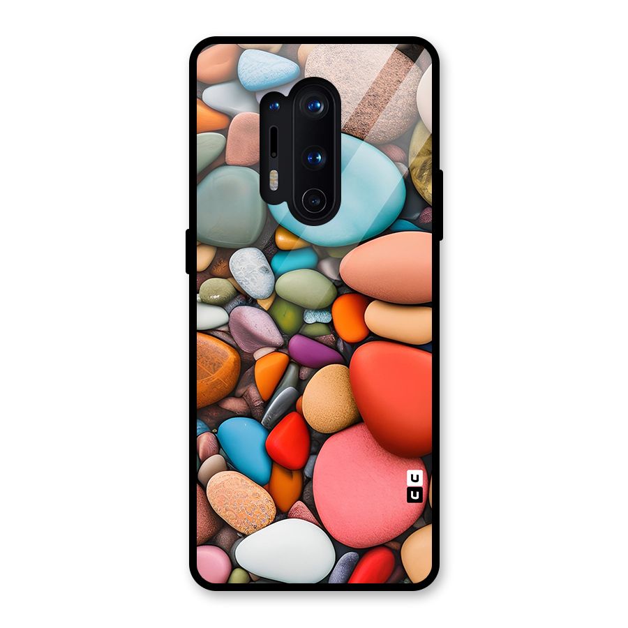 Colourful Stones Glass Back Case for OnePlus 8 Pro