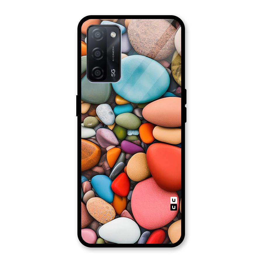 Colourful Stones Glass Back Case for Oppo A53s 5G