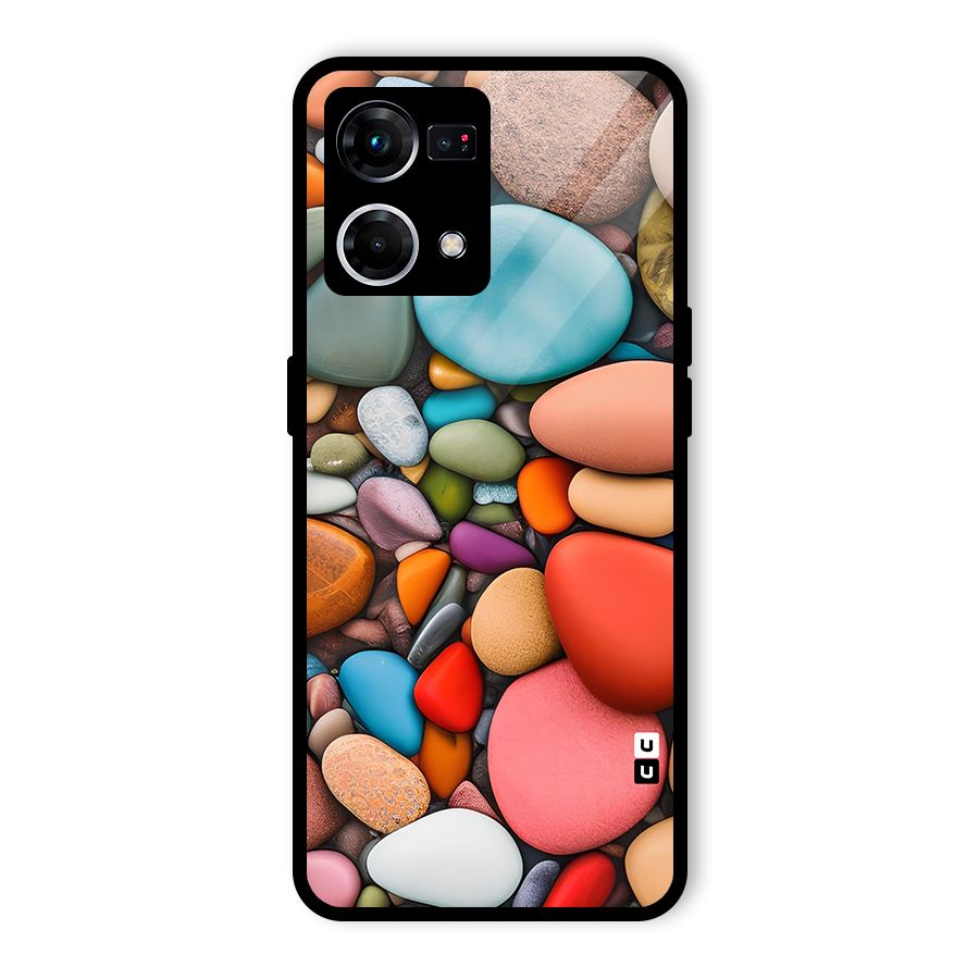 Colourful Stones Glass Back Case for Oppo F21 Pro 5G