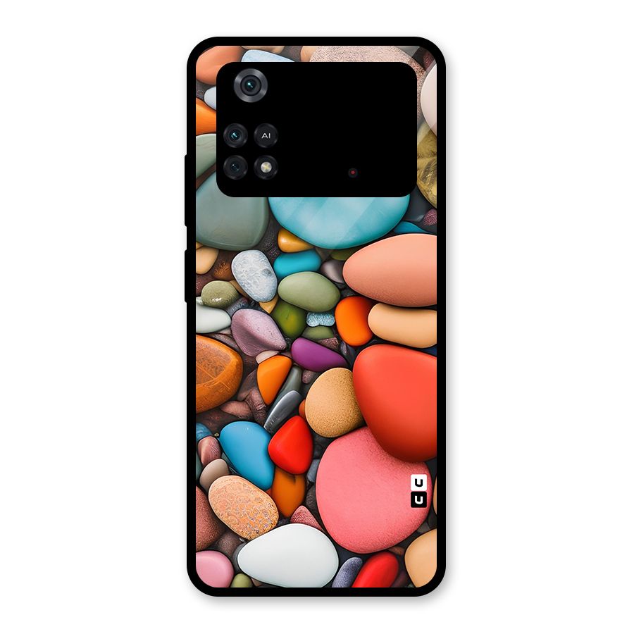 Colourful Stones Glass Back Case for Poco M4 Pro 4G
