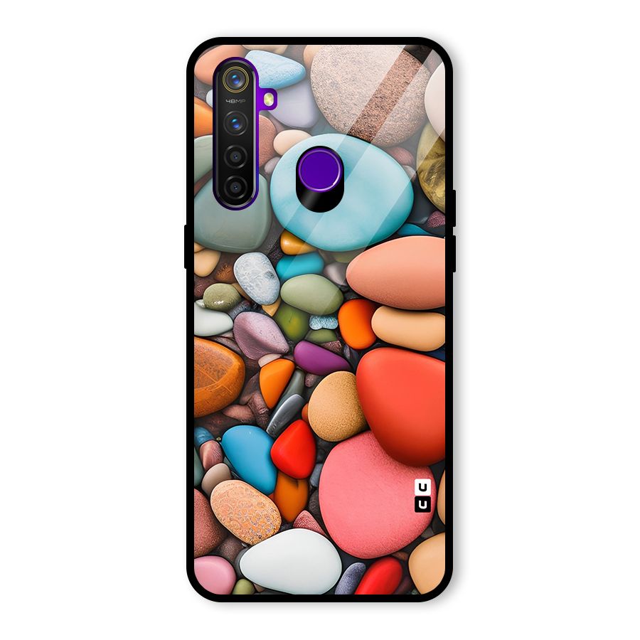 Colourful Stones Glass Back Case for Realme 5 Pro