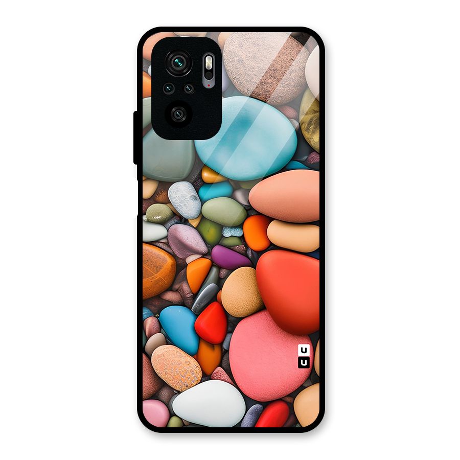 Colourful Stones Glass Back Case for Redmi Note 10S