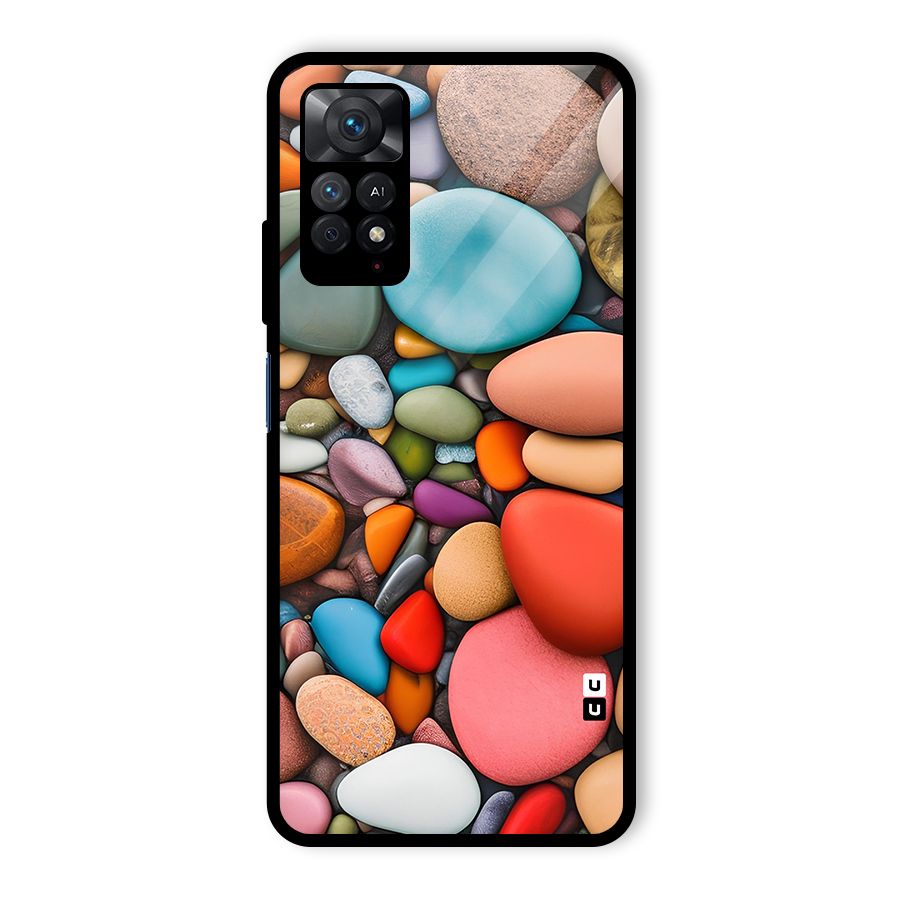 Colourful Stones Glass Back Case for Redmi Note 11 Pro