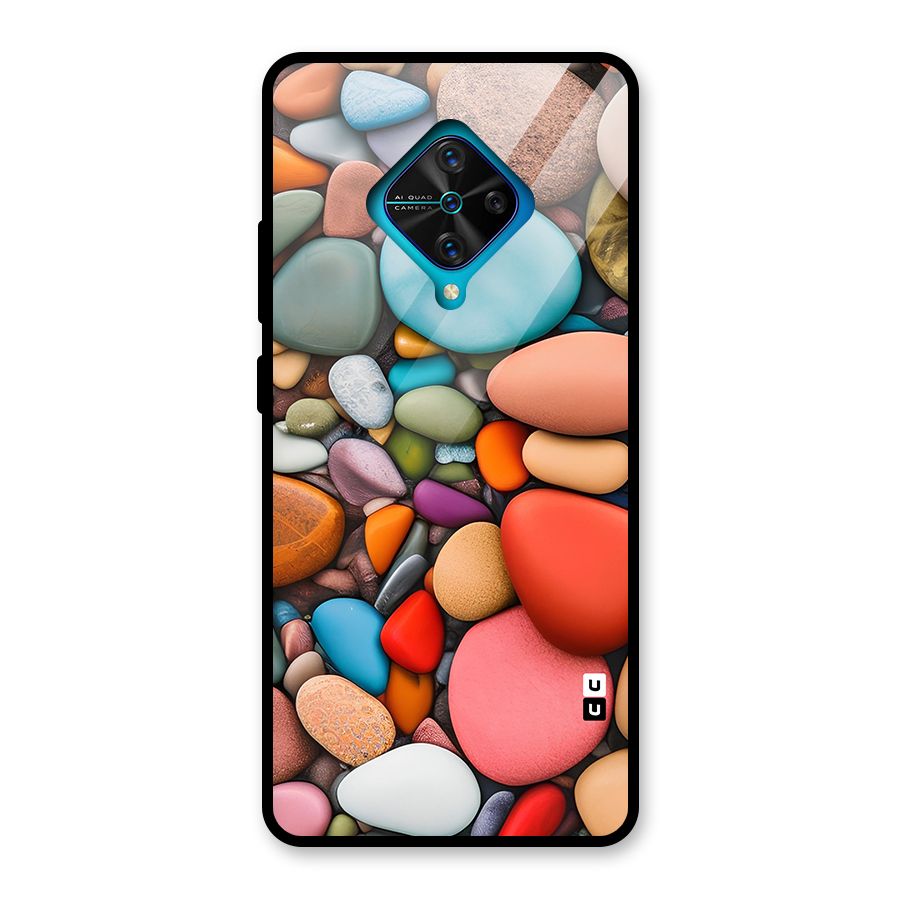 Colourful Stones Glass Back Case for Vivo S1 Pro
