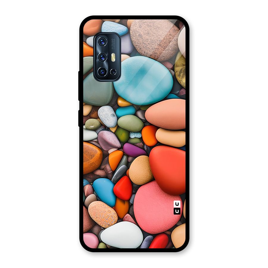 Colourful Stones Glass Back Case for Vivo V17