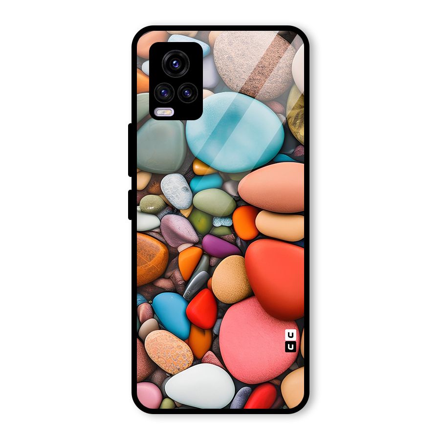 Colourful Stones Glass Back Case for Vivo V20