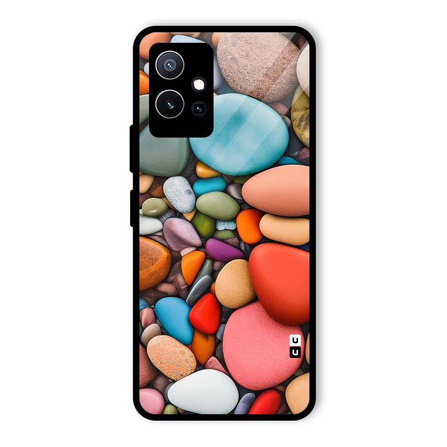 Colourful Stones Glass Back Case for Vivo Y75 5G