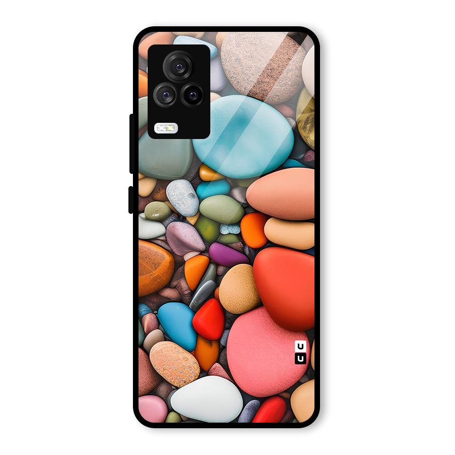 Colourful Stones Glass Back Case for Vivo iQOO 7 Legend 5G