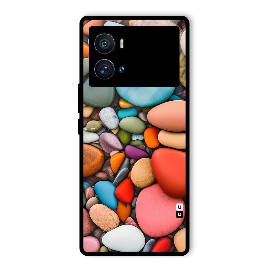 Colourful Stones Glass Back Case for Vivo iQOO 9 Pro