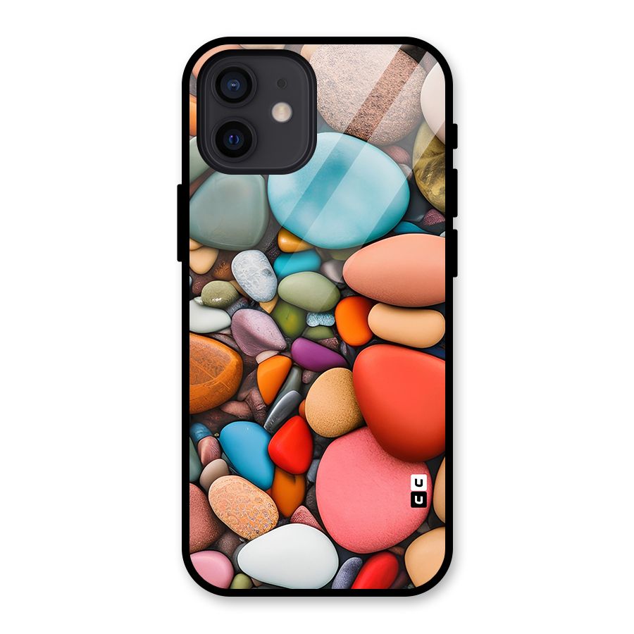 Colourful Stones Glass Back Case for iPhone 12