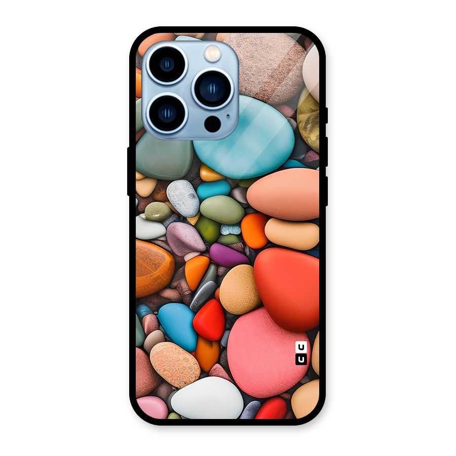 Colourful Stones Glass Back Case for iPhone 13 Pro