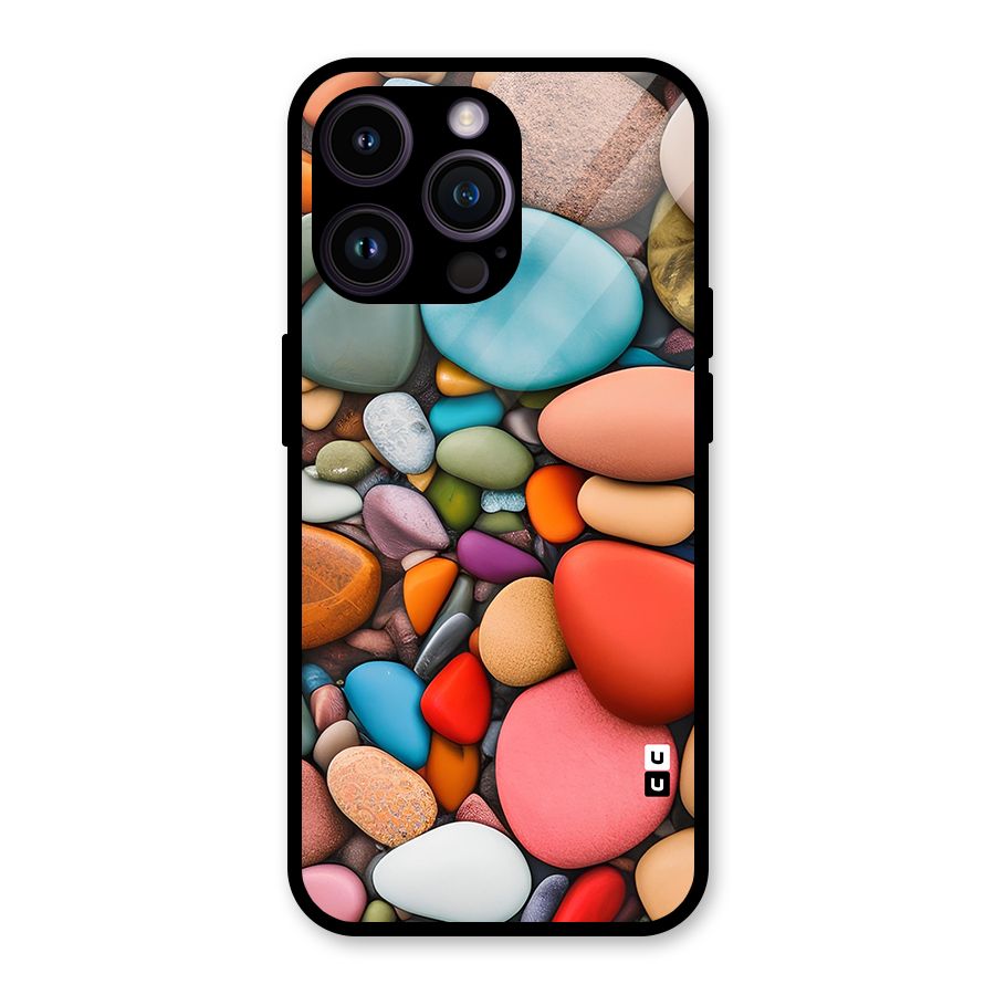 Colourful Stones Glass Back Case for iPhone 14 Pro Max