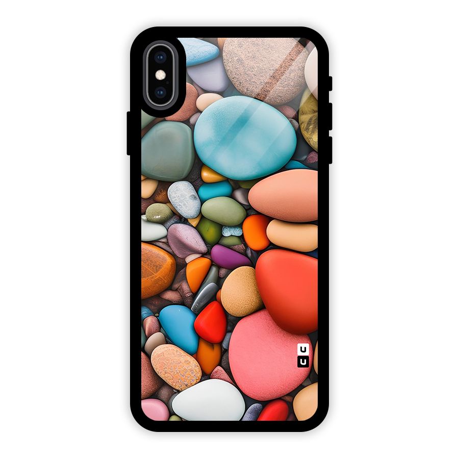 Colourful Stones Glass Back Case for iPhone XS Max