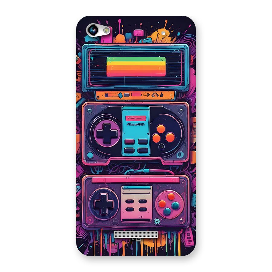 Comic Gaming Console Back Case for Canvas Hue 2 A316