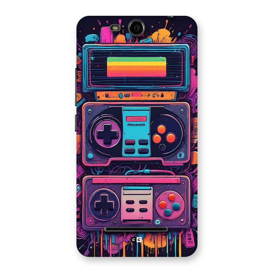 Comic Gaming Console Back Case for Canvas Juice 3 Q392