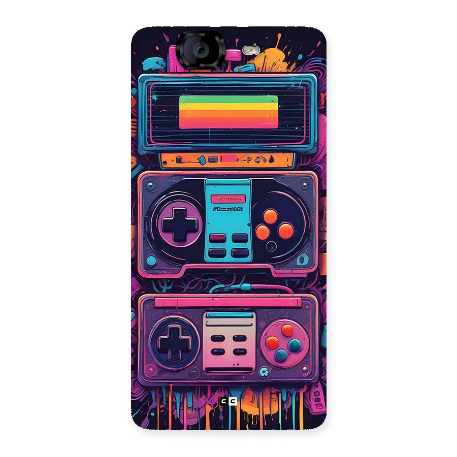 Comic Gaming Console Back Case for Canvas Knight A350