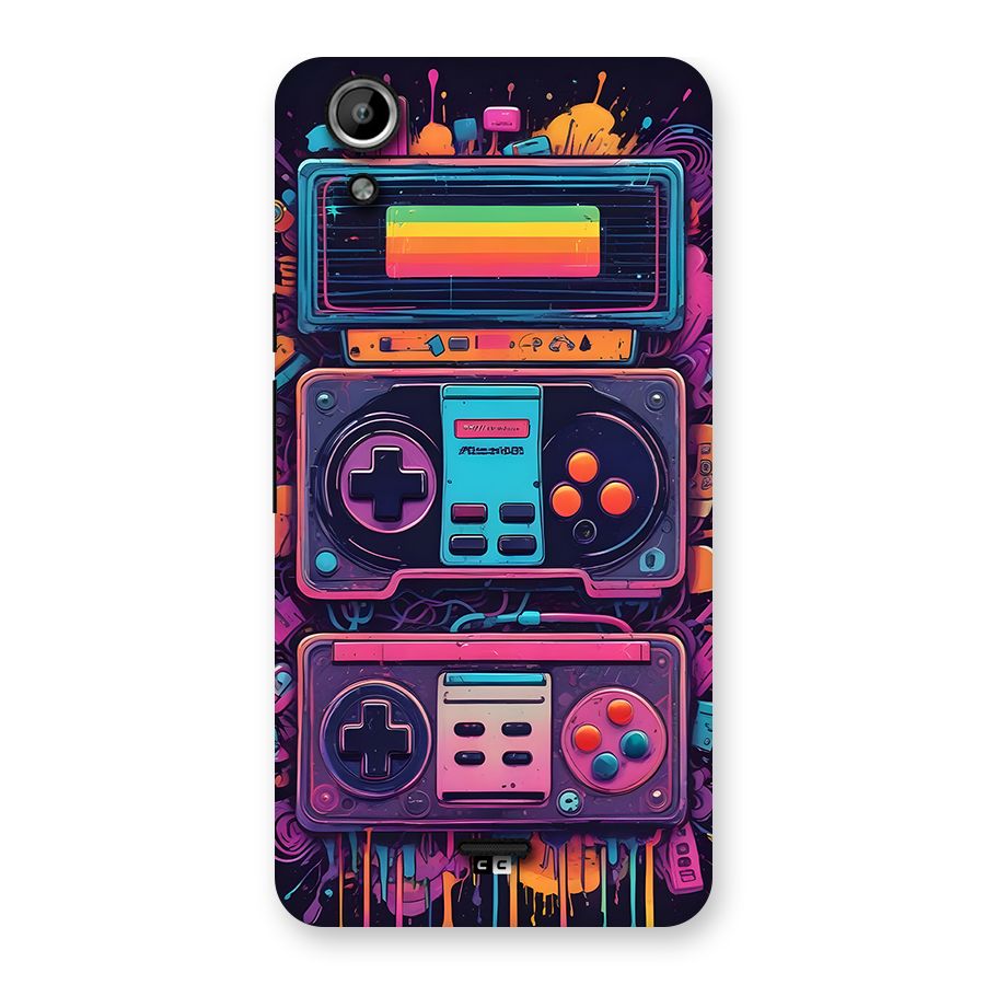 Comic Gaming Console Back Case for Canvas Selfie Lens Q345