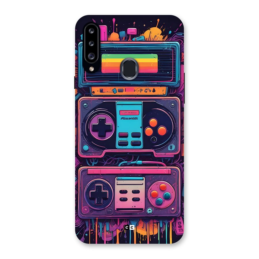 Comic Gaming Console Back Case for Galaxy A20s