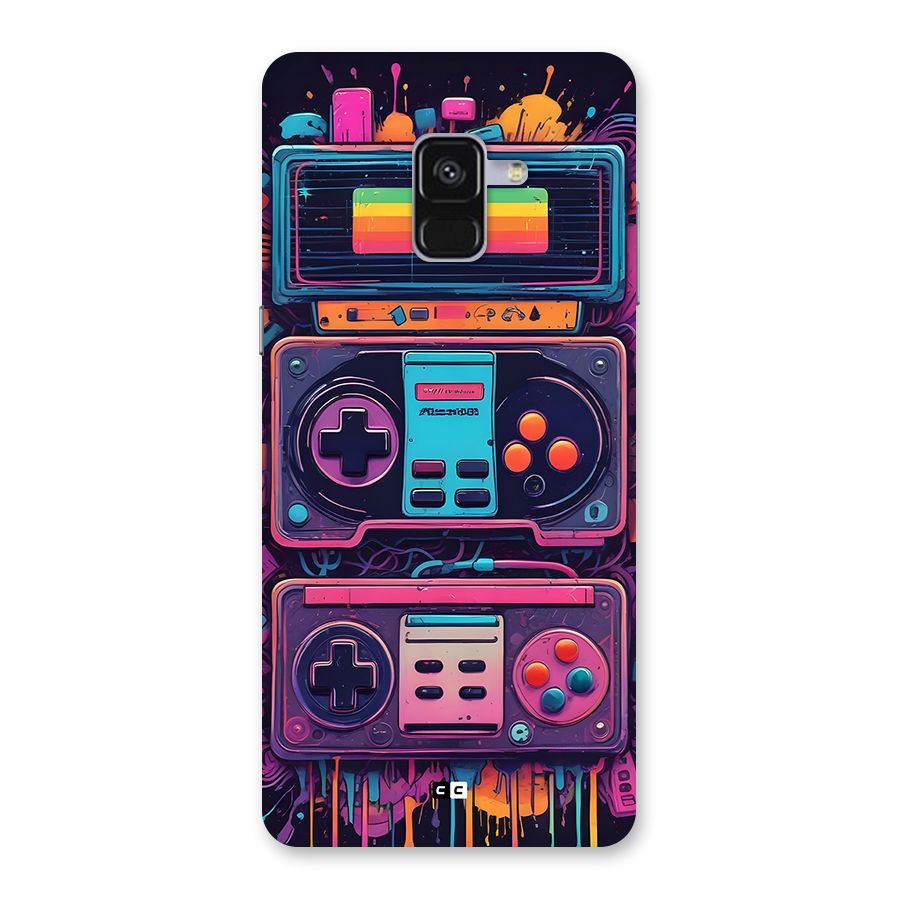 Comic Gaming Console Back Case for Galaxy A8 Plus