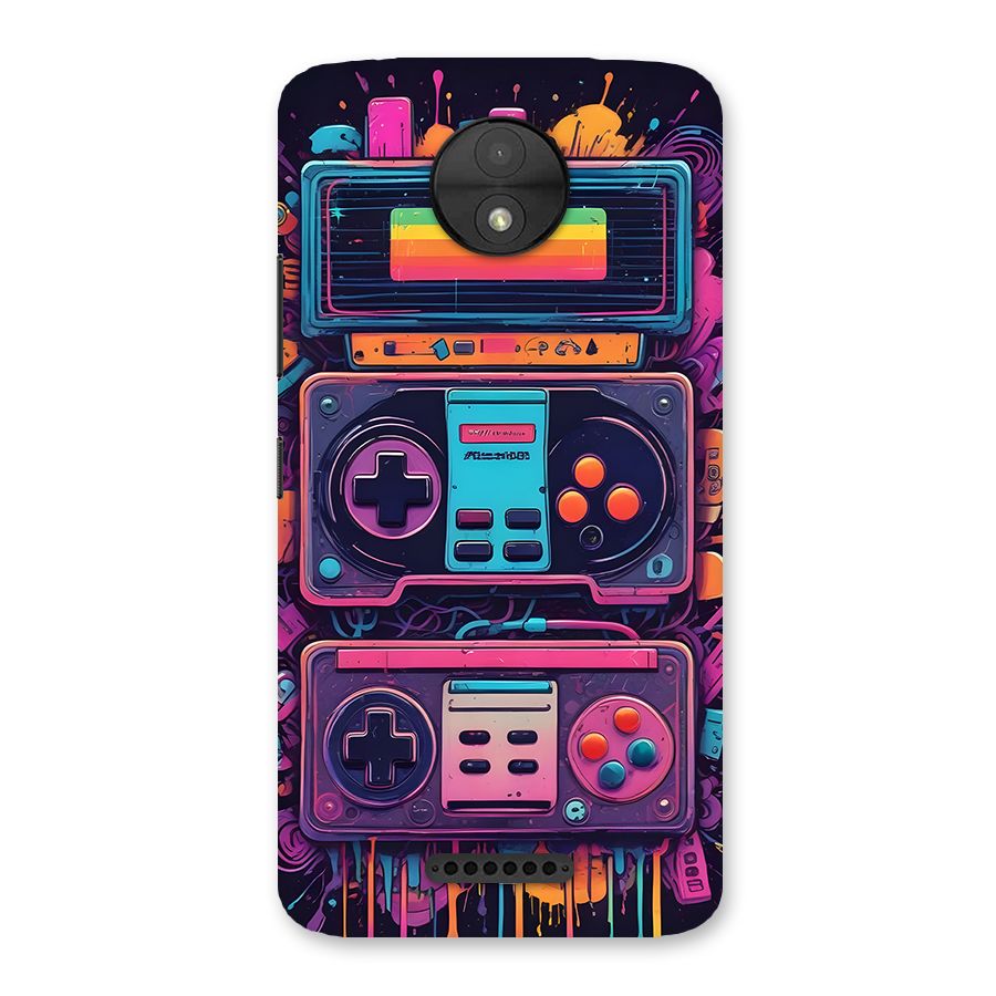 Comic Gaming Console Back Case for Moto C