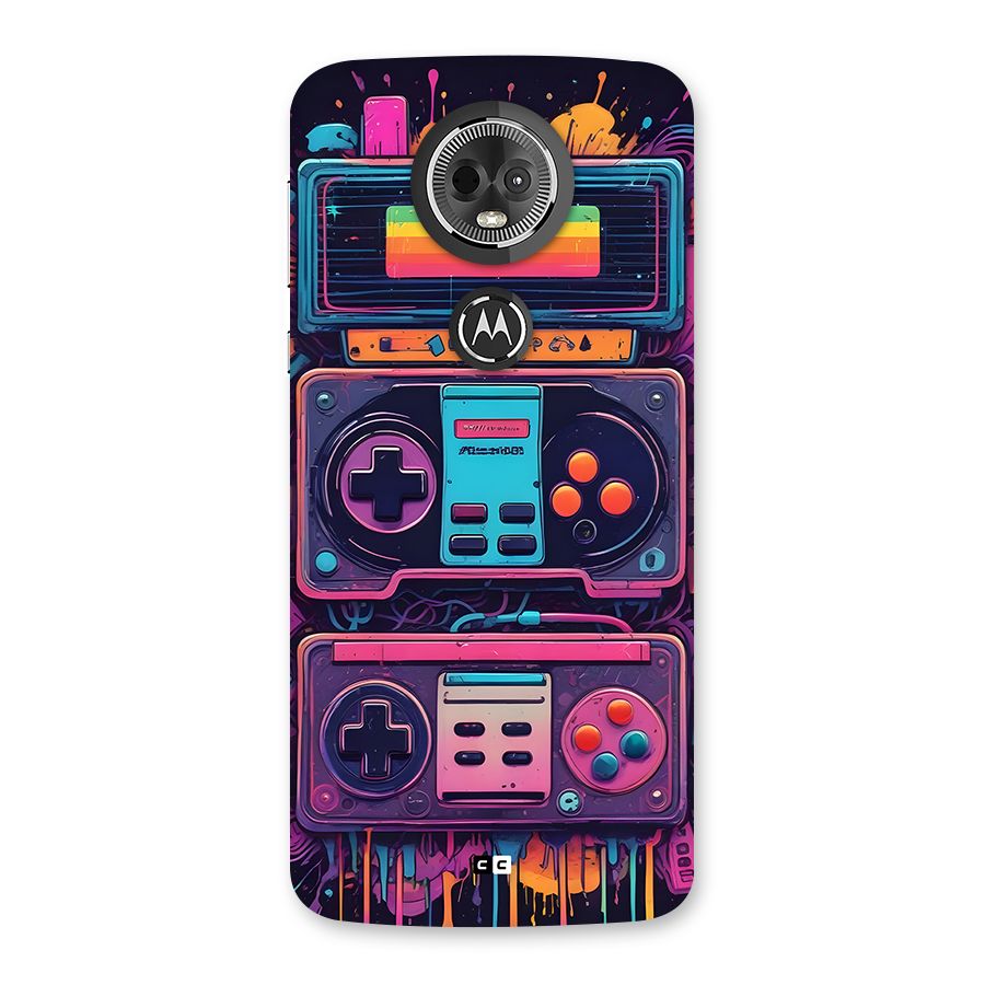 Comic Gaming Console Back Case for Moto E5 Plus