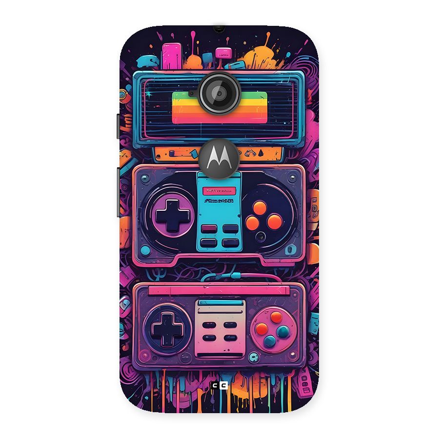 Comic Gaming Console Back Case for Moto E 2nd Gen
