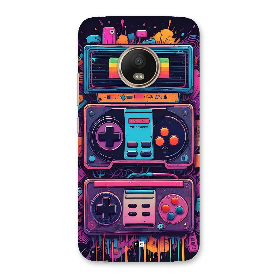 Comic Gaming Console Back Case for Moto G5 Plus