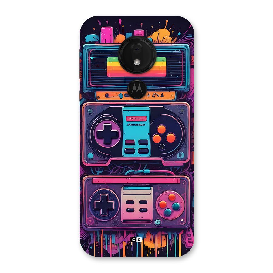 Comic Gaming Console Back Case for Moto G7 Power