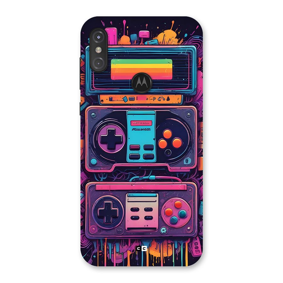 Comic Gaming Console Back Case for Motorola One Power