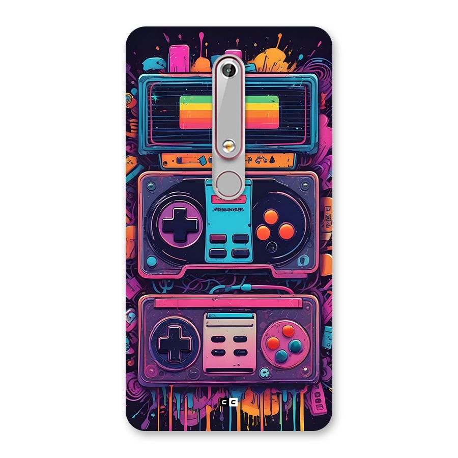 Comic Gaming Console Back Case for Nokia 6.1