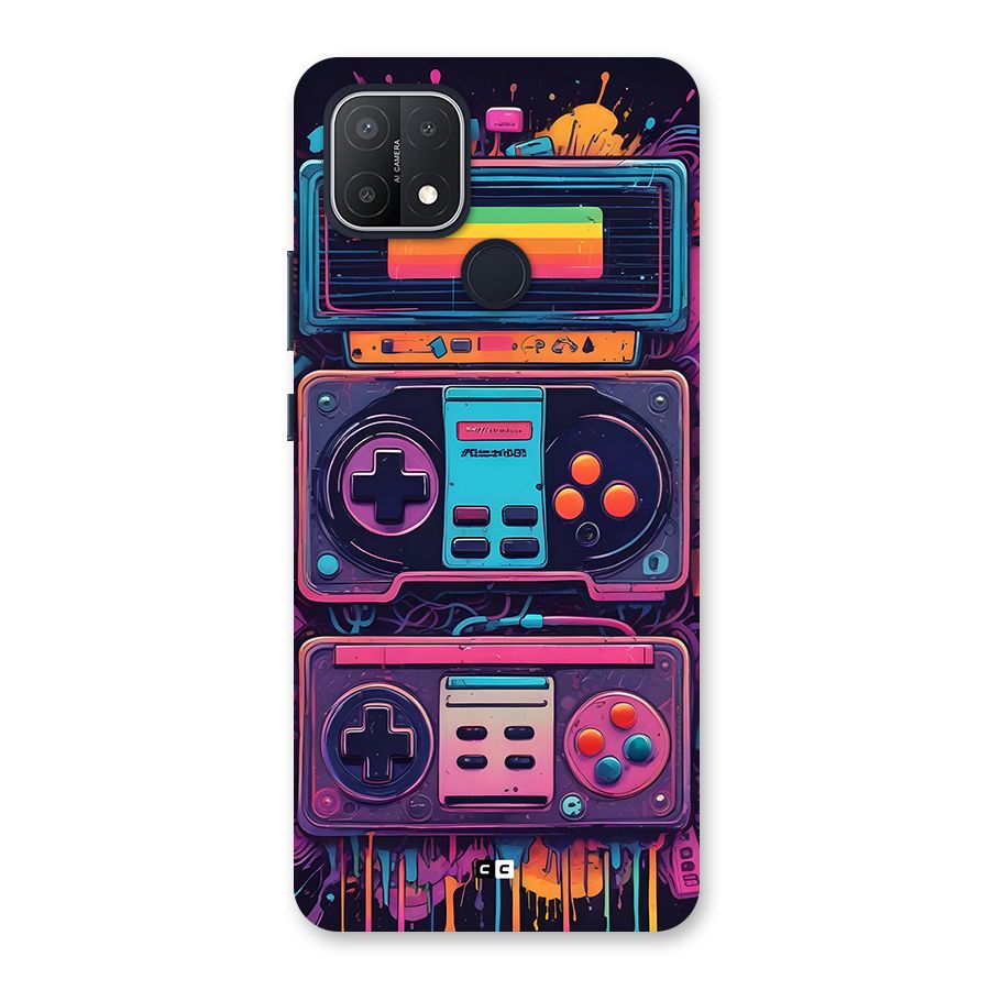 Comic Gaming Console Back Case for Oppo A15s