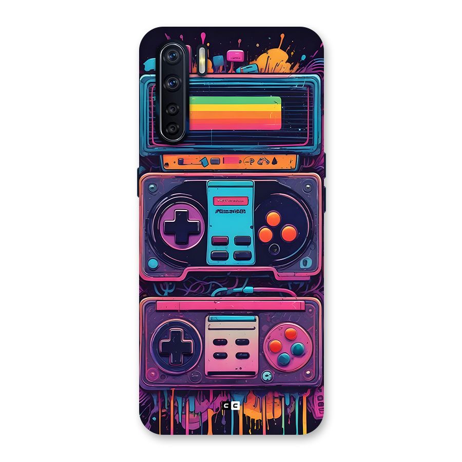 Comic Gaming Console Back Case for Oppo F15