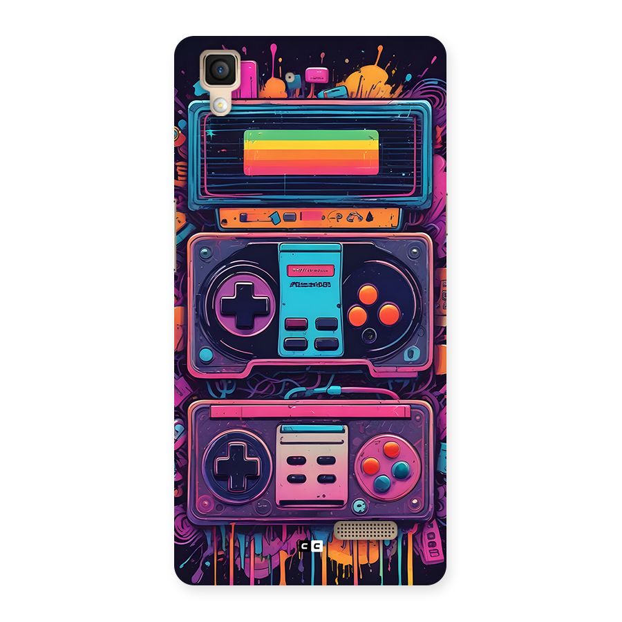 Comic Gaming Console Back Case for Oppo R7