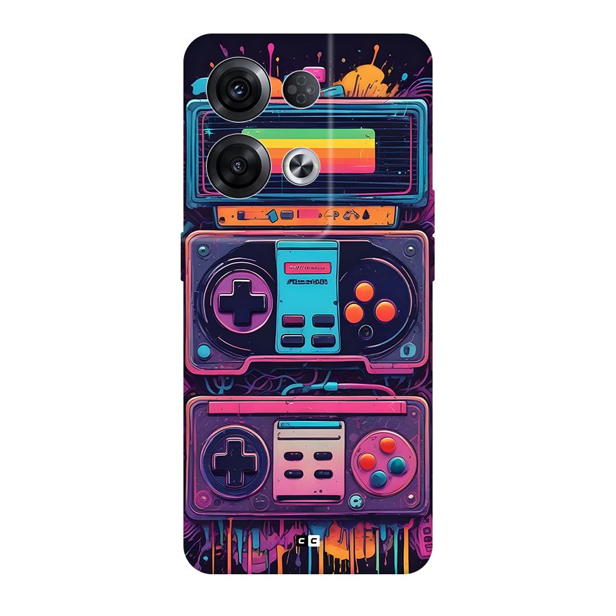 Comic Gaming Console Back Case for Oppo Reno8 Pro 5G