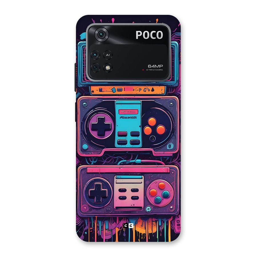 Comic Gaming Console Back Case for Poco M4 Pro 4G