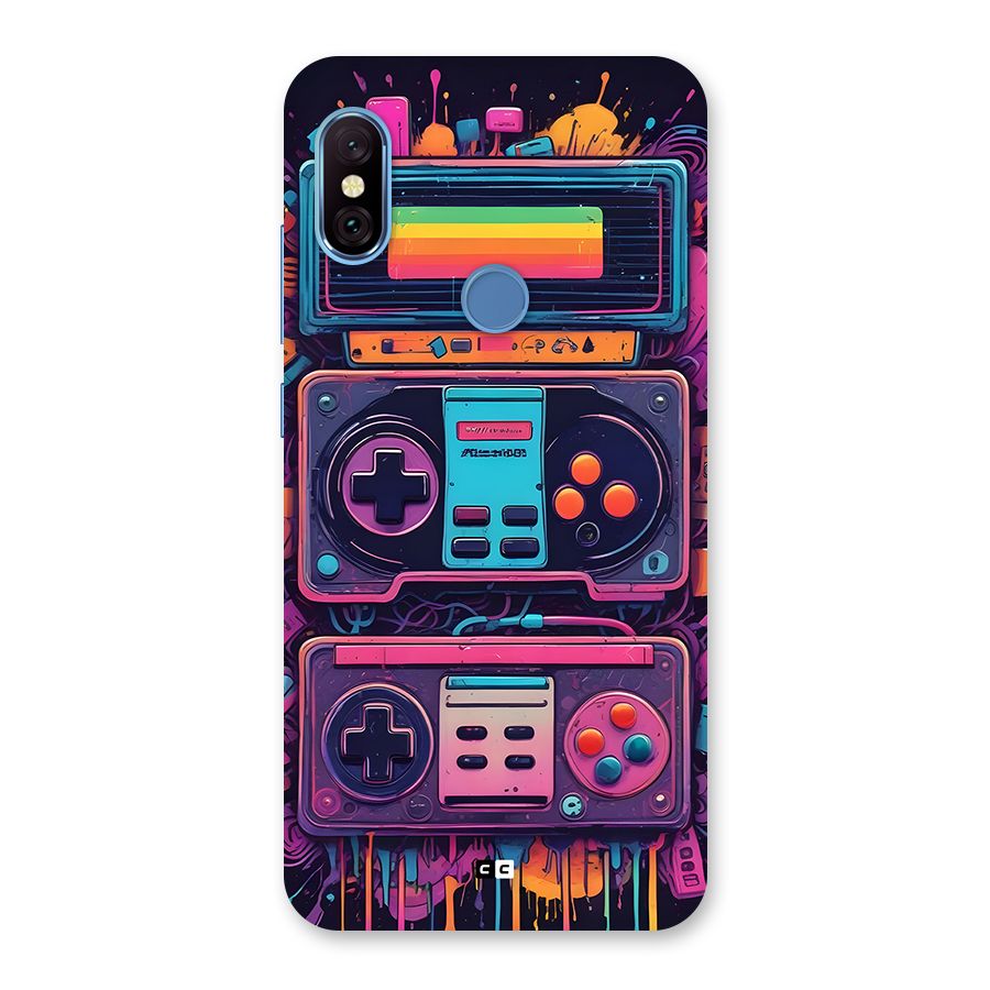 Comic Gaming Console Back Case for Redmi Note 6 Pro