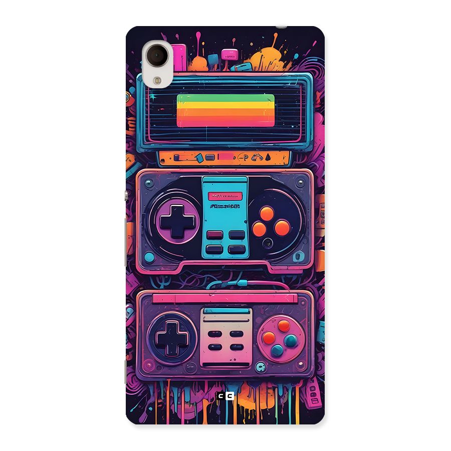 Comic Gaming Console Back Case for Xperia M4