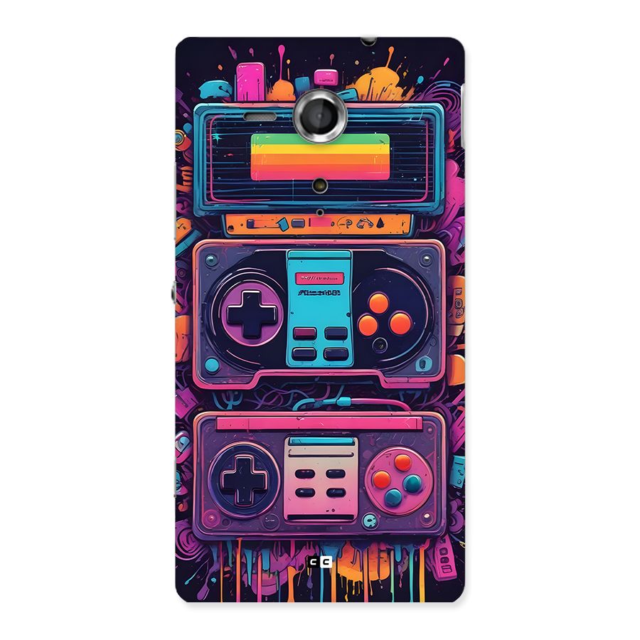 Comic Gaming Console Back Case for Xperia Sp
