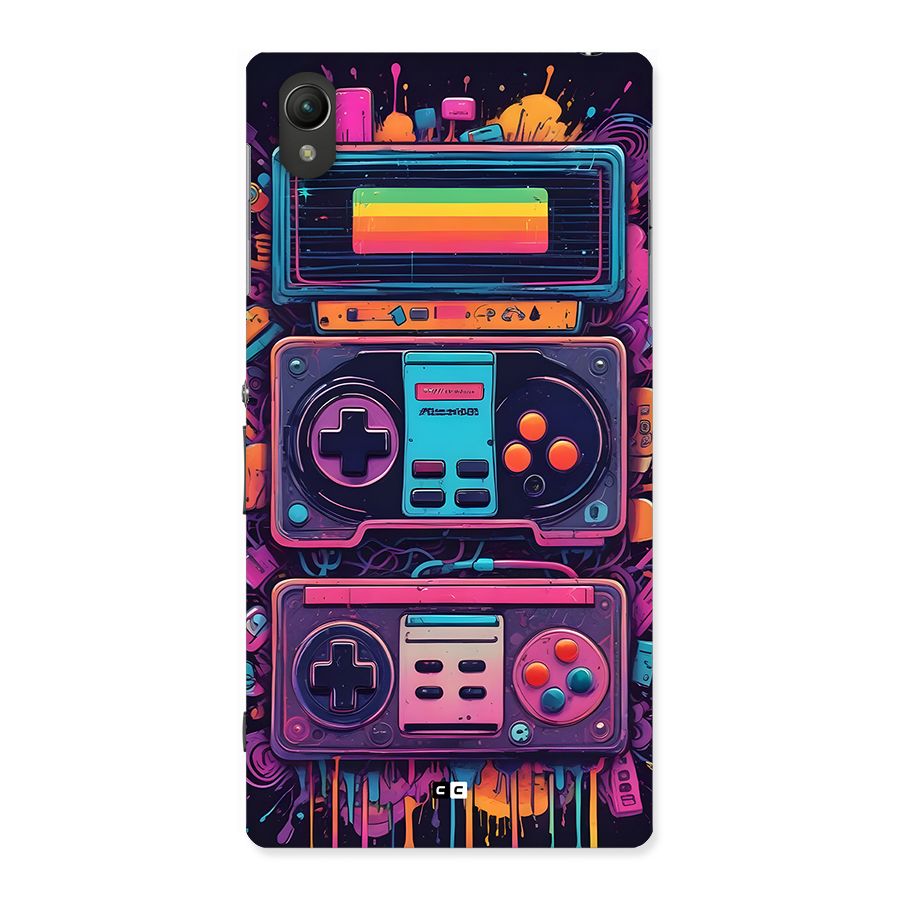 Comic Gaming Console Back Case for Xperia Z1