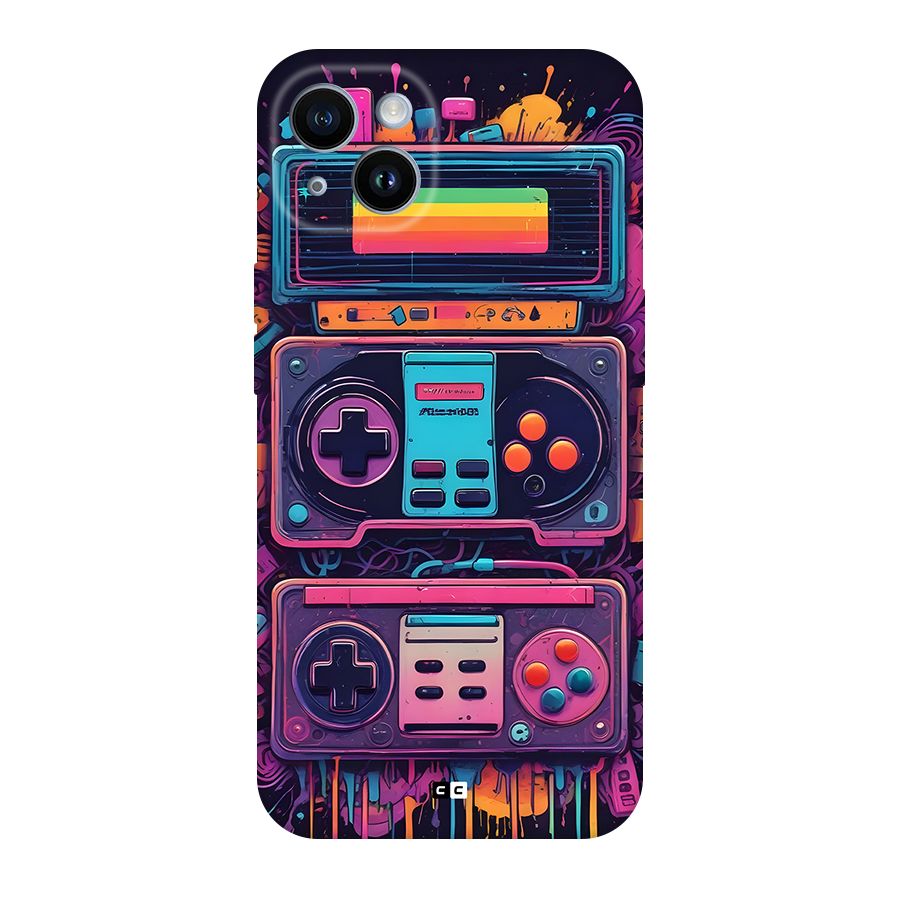 Comic Gaming Console Back Case for iPhone 14