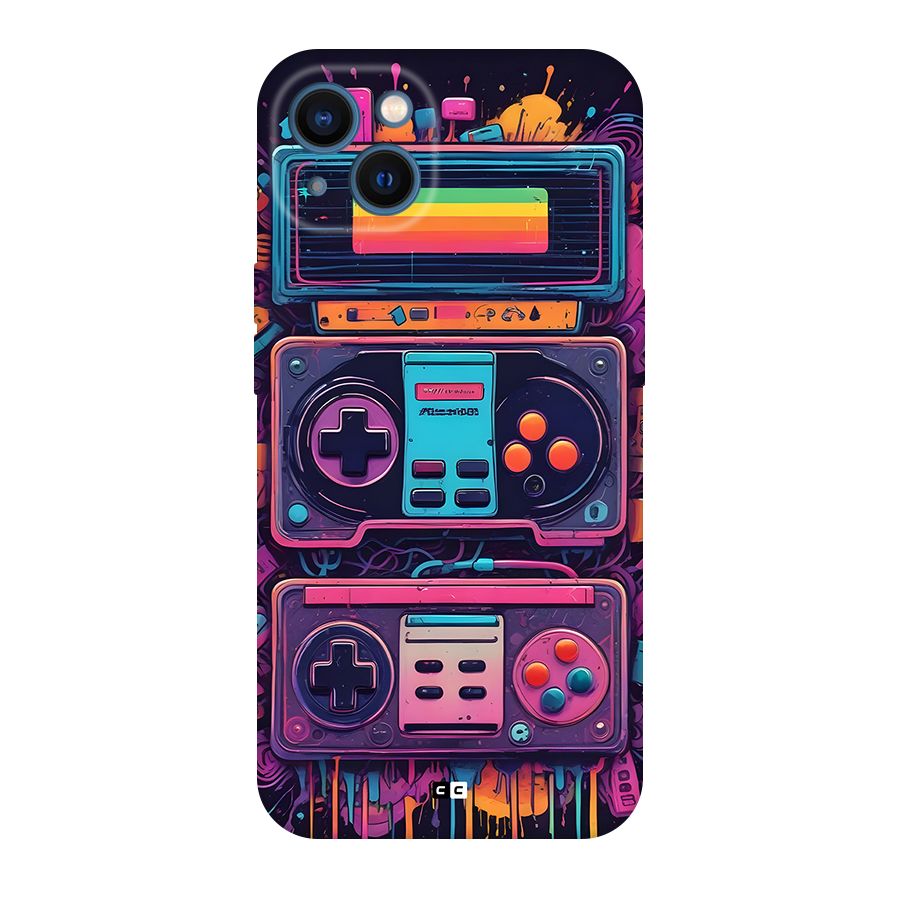Comic Gaming Console Back Case for iPhone 13