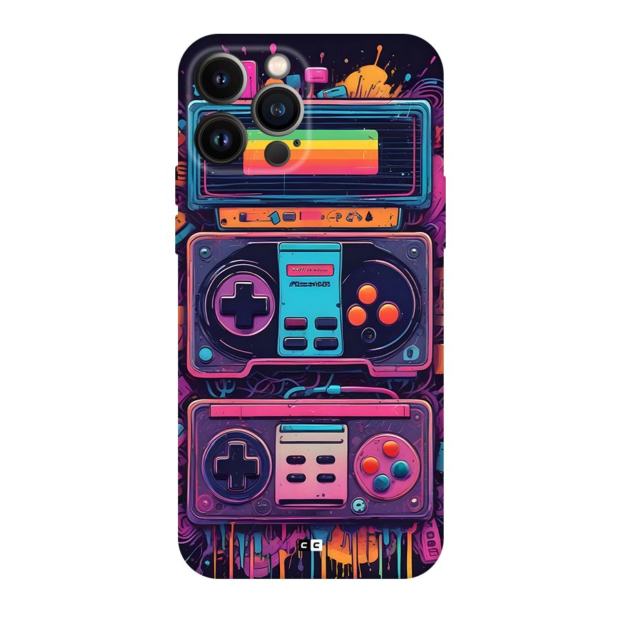 Comic Gaming Console Back Case for iPhone 13 Pro Max