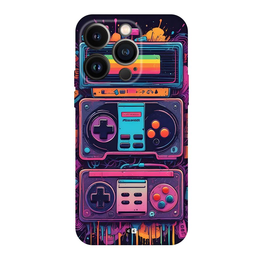 Comic Gaming Console Back Case for iPhone 14 Pro