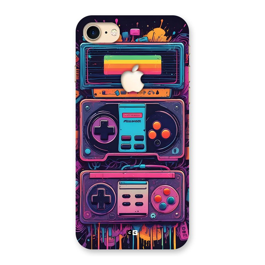 Comic Gaming Console Back Case for iPhone 7 Apple Cut