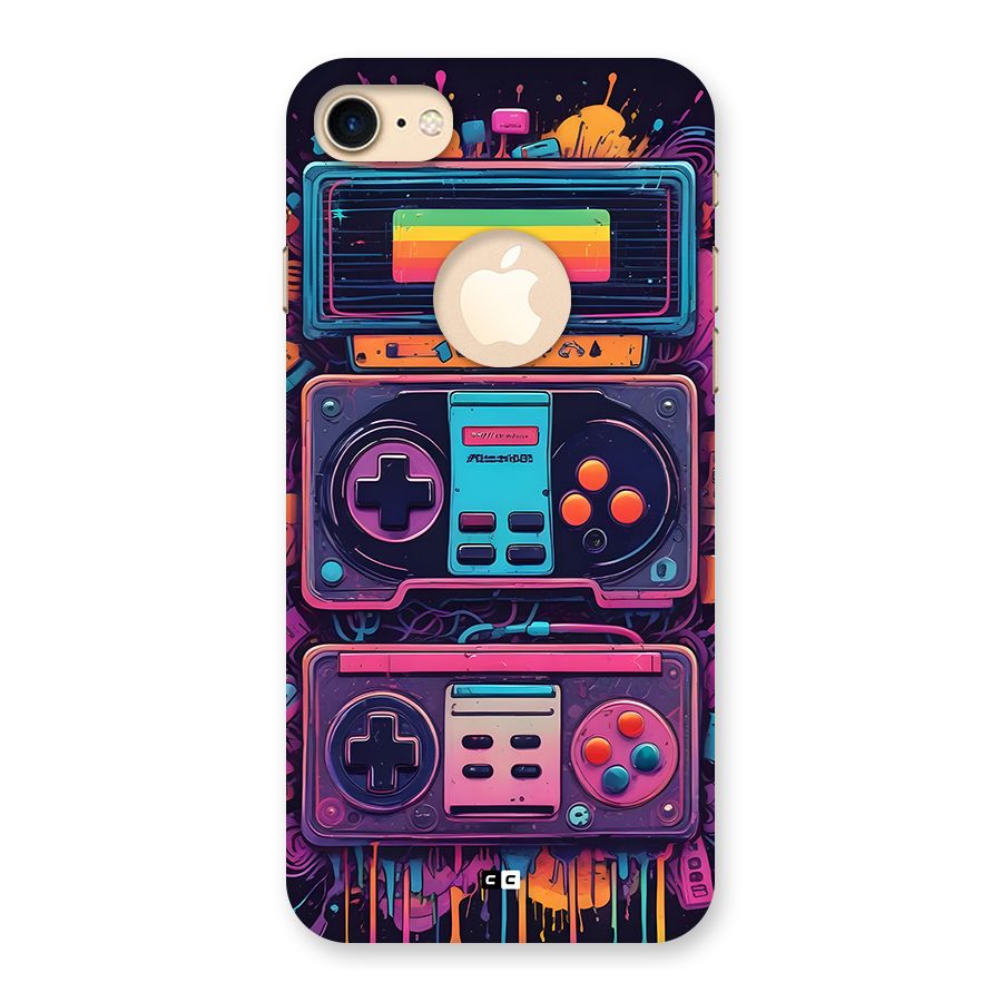 Comic Gaming Console Back Case for iPhone 7 Logo Cut